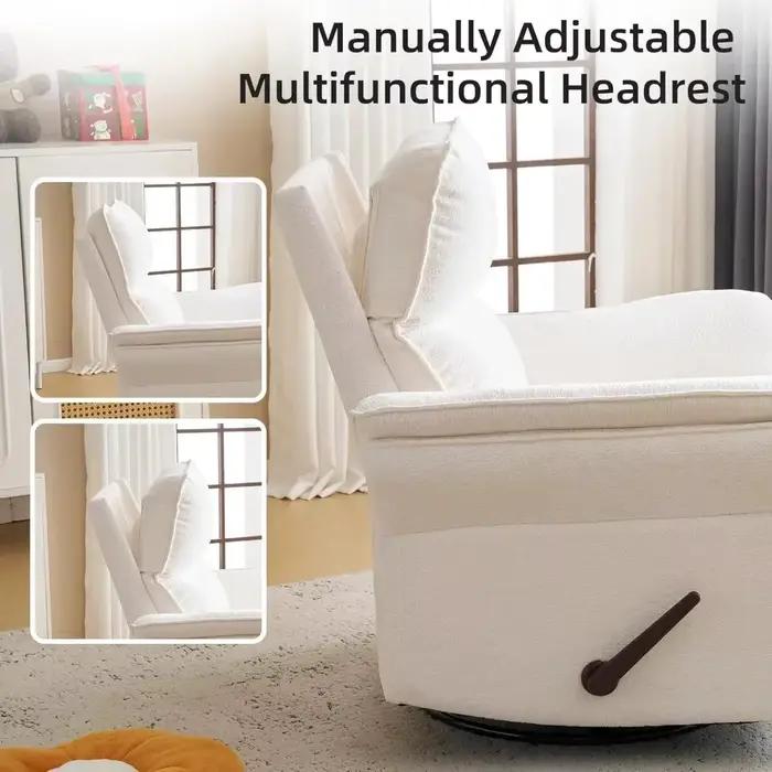 Fauteuil inclinable surdimensionné, 26" extra large 360 °   Fauteuil inclinable à bascule pivotant a