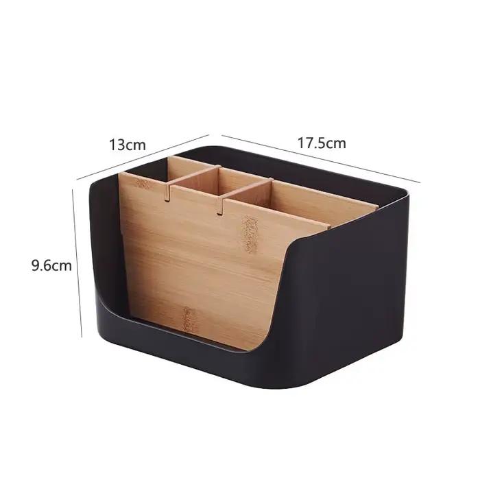 Boîte de rangement en bambou et en bois, amovible, multifonction, grande capacité, boîte de rangemen