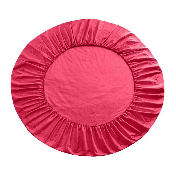 Draps de Lit Ronds en Coton Pur, Extra Doux, Couvre-Lit Respirant, 86 Pouces de Diamètre, pour Hôtel
