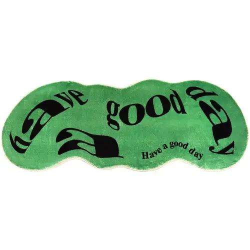 Tapis créatifs en Polyester, pour chambre à coucher, couloir, décoration minimaliste, noir et blanc,