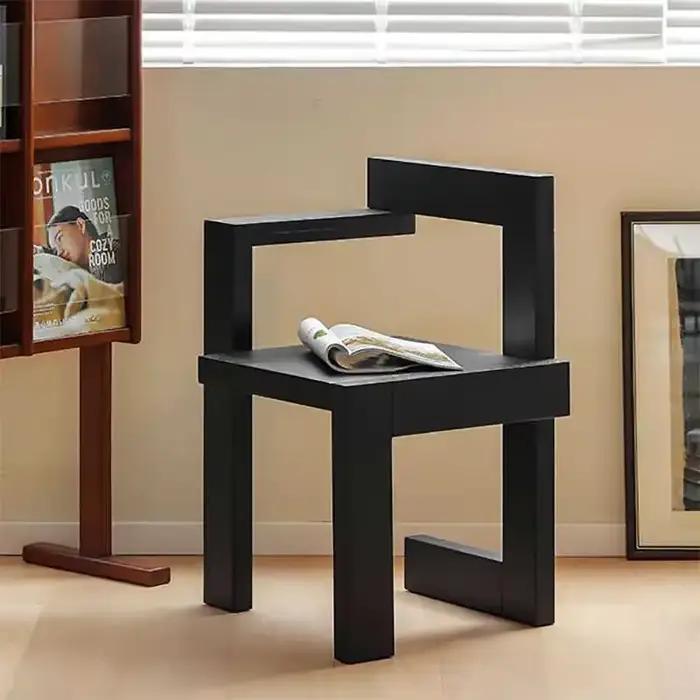 Chambre à coucher salle à manger décor luxe en bois massif créatif salon chaises bloc de constructio