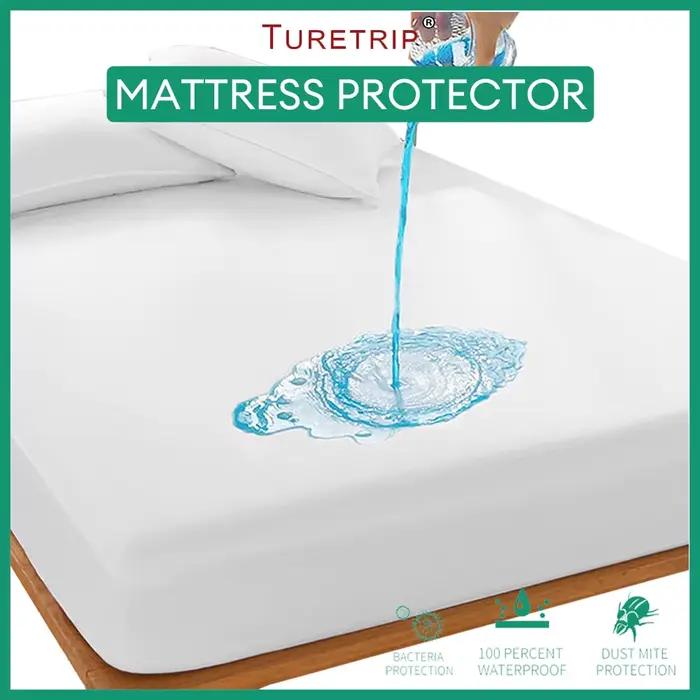 Housse de matelas imperméable, protection de lit anti-acariens, drap doux et respirant, toutes taill