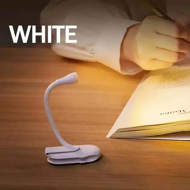Lampe de lecture LED rechargeable par USB, mini lampe de chevet à clipser, lumière de nuit à intensi
