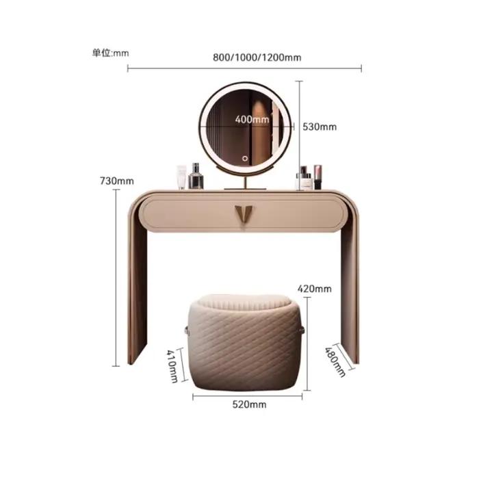 Coiffeuse au Design moderne, style nordique De luxe, rangement esthétique, miroir De maquillage, meu