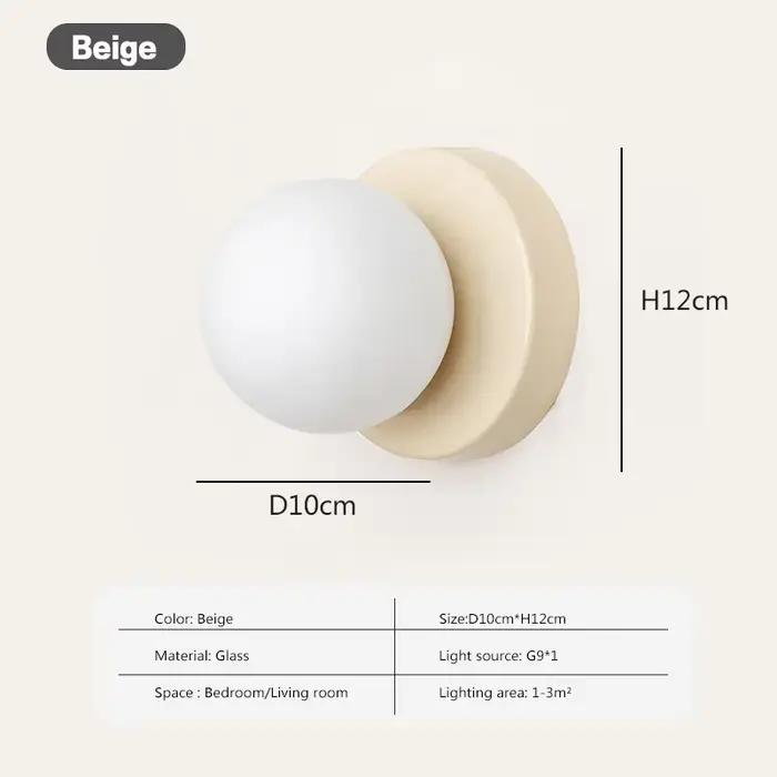 Applique murale LED nordique, Mini Globe en verre, pour balcon, chevet, chambre à coucher, couloir, 