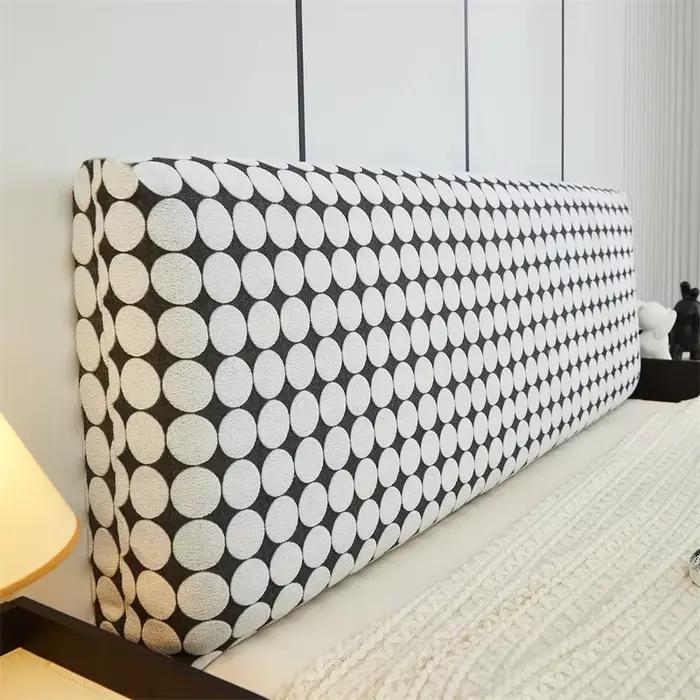 Couvre-tête de lit extensible et Durable, housse de dossier de lit en polaire, géométrique tout comp