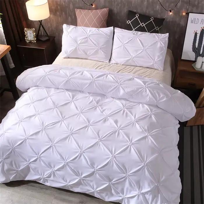 Queen Comfort Set 3 pièces, lit gris dans un sac, ensemble de couette pour chambre à coucher, ensemb