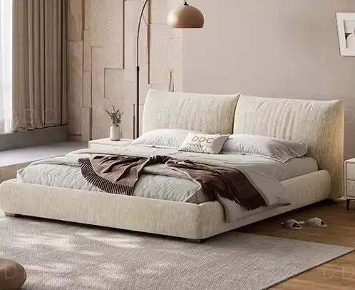 Lit double en tissu chenille pour chambre à coucher, décoration pour adolescentes, lit pour 2 person