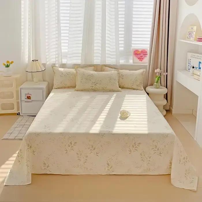 Draps de linge de lit doux de haute qualité, drap de lit Queen Size imprimé, draps supérieurs jumeau