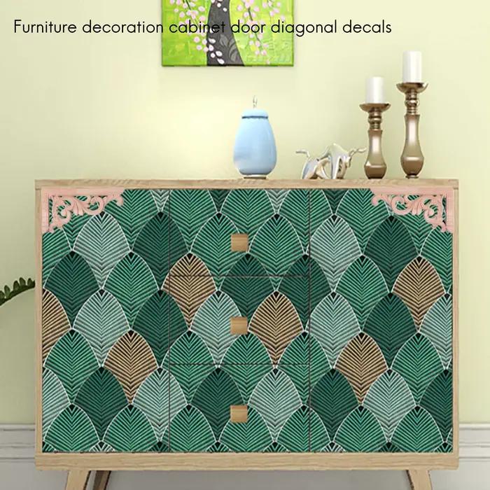 Décoration murale de meubles en bois sculpté, applique de cadre non peinte, Onlay d'angle vintage, g