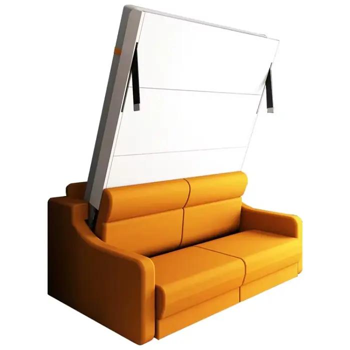 Lit mural Vertical manuel Invisible moderne, multifonction, gain de place, rangement pliant Stable, 