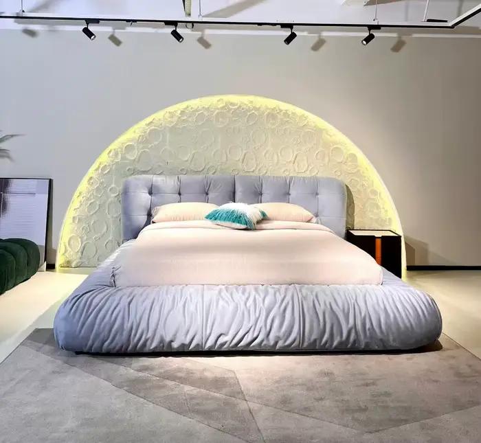 Ensemble de chambre à coucher de matelas de lit d'hôtel 5 étoiles de lit king size moderne de luxe
