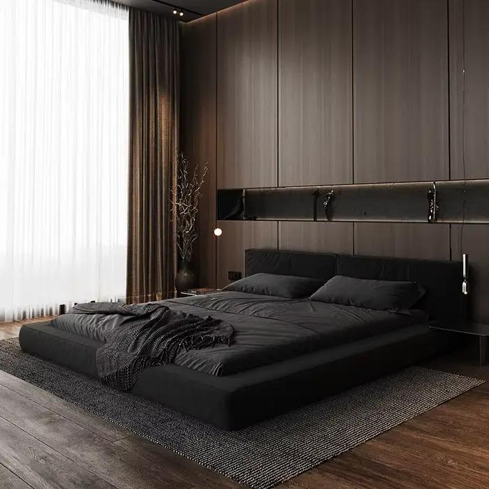 Tête De lit lit à la mode moderne européenne qualité Confortable lit Style américain léger luxe Cama