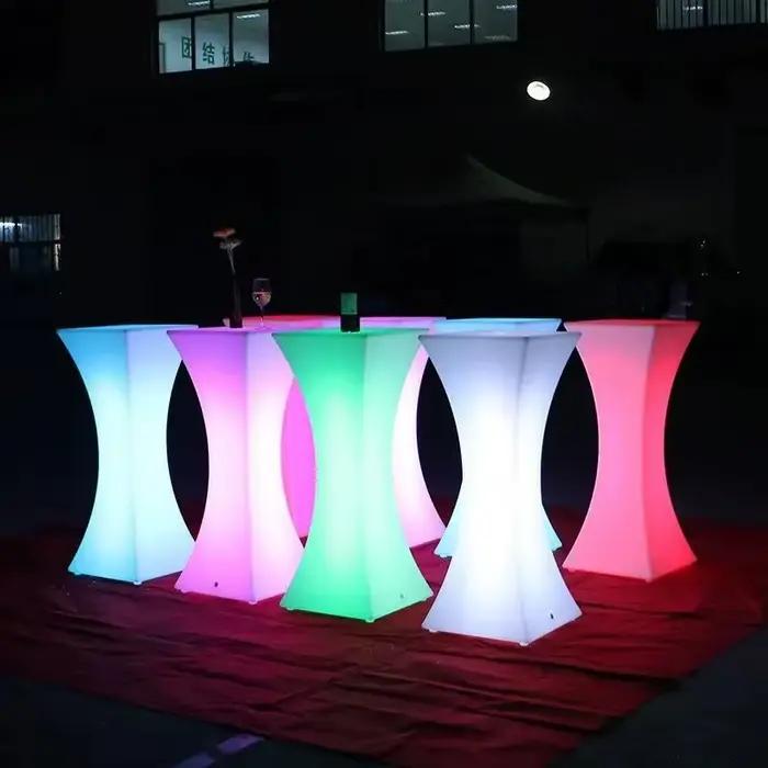 Tabouret de café-bar lumineux pour fête, table de bar LED, éclairage proxy, fournitures rigour, 16 c