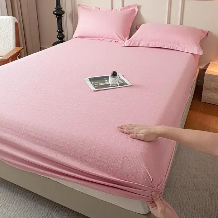 Drap-housse avec élastiques antidérapants, housse de matelas réglable pour lit double king size, ant