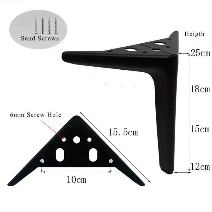 4 pièces pieds de meubles en métal meuble TV lit Table basse jambe noir or argent bureau tabouret ch