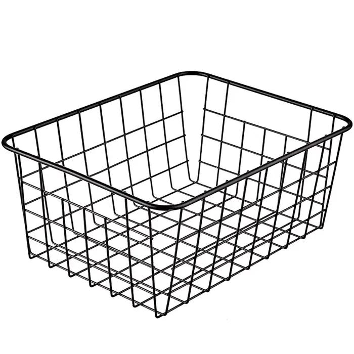 Panier de rangement en fer forgé, parfait pour l'organisation de la cuisine, du garde-manger, de la 