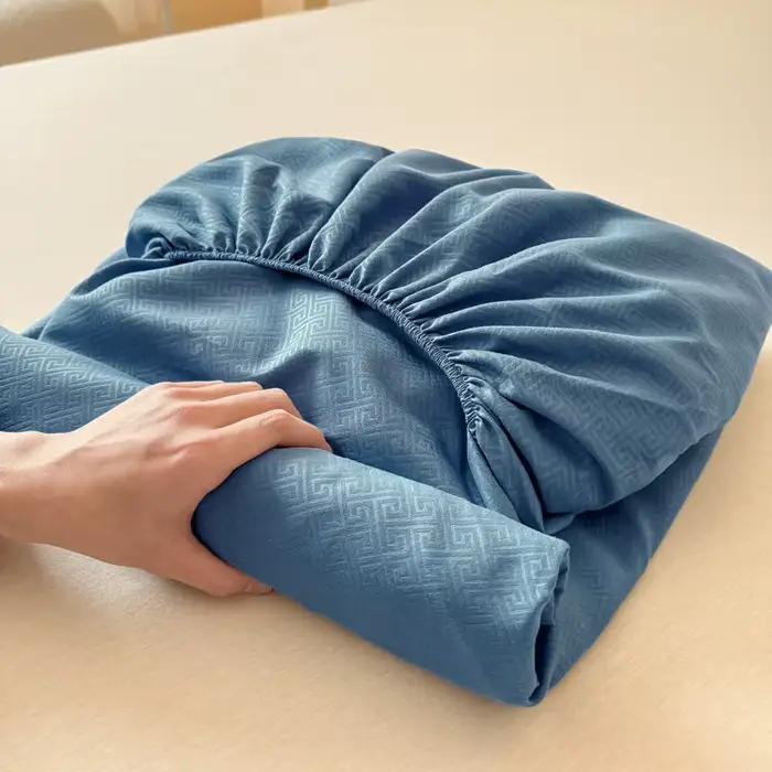 Drap-housse 90/120/150/180x200 avec élastique, couleur unie, protège-matelas pour lits simples, doub