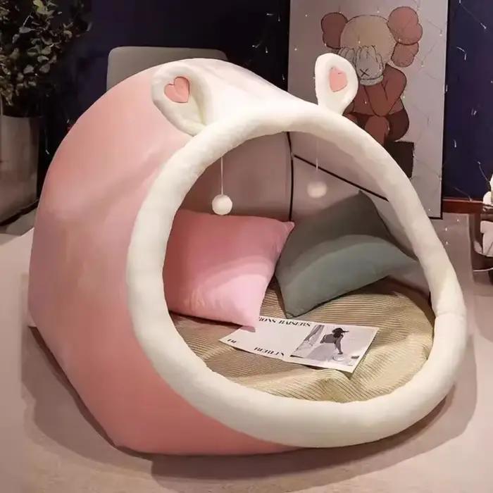 Canapé paresseux au sol, Nid de chat, Coussins de Noël, Coussin d'assise, Tente en peluche mignonne 