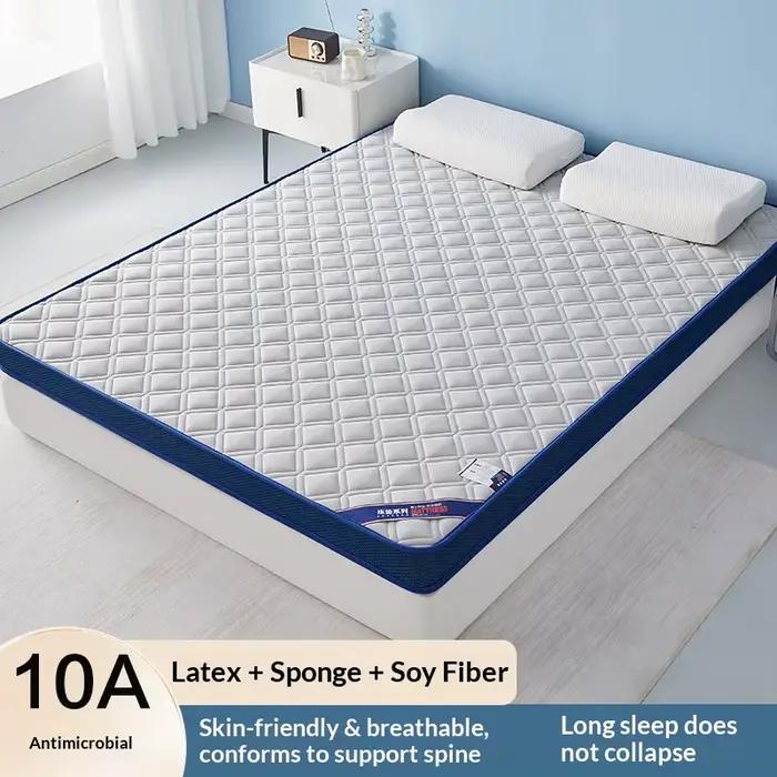 Matelas en mousse rafraîchissante, version sans latex, fermeté moyenne, hypoallergénique, respirant,