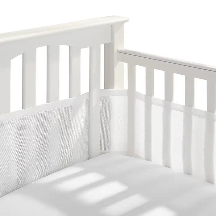 Respirant nouveau-né maille lit pare-chocs bébé lit protecteur imprimé bébé berceau protecteur pare-