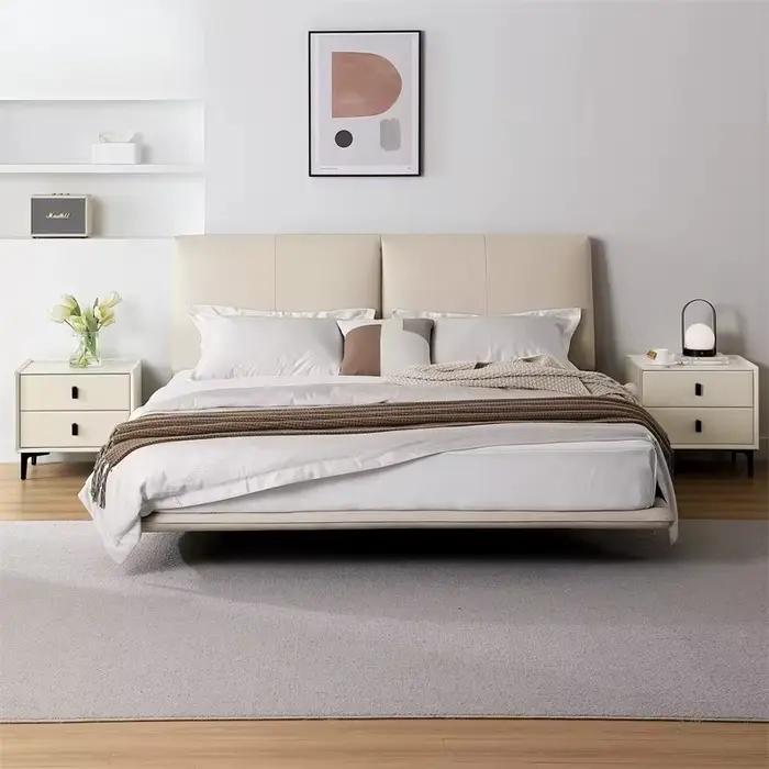 LINSY – meubles de chambre à coucher rembourrés, maison d'hôtel, lit Double en cuir TBC048-A
