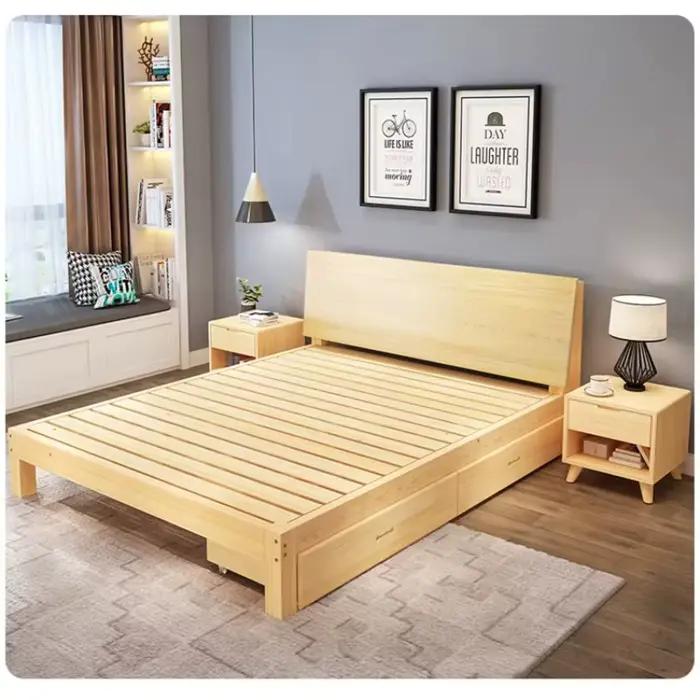 Ensembles de meubles de chambre à coucher sans matelas, king Queen Twin, cadre de lit populaire remb