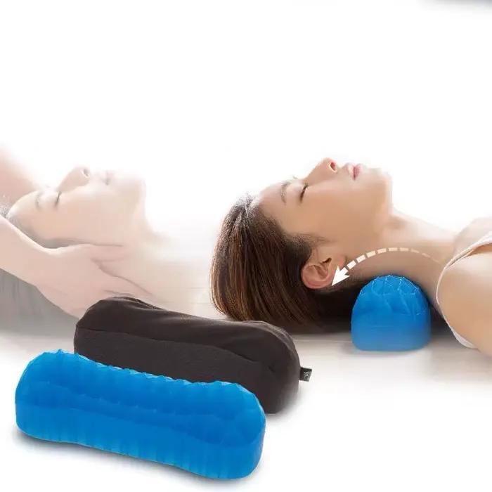 Oreiller en rouleau pour dormir, oreillers de soutien du cou rond avec housse amovible et lavable en