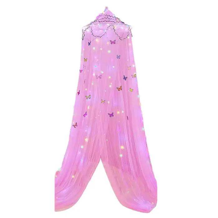 Auvent de lit AA81-lit pour chambre de filles, rideaux avec lumières Led, moustiquaire, bricolage, d