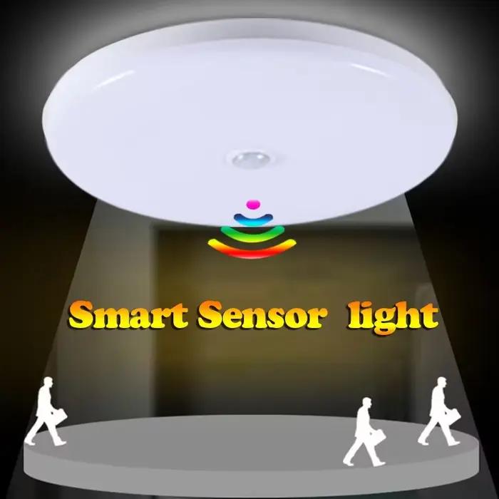 Plafonnier LED intelligent avec capteur de mouvement humain, luminaire décoratif de plafond, idéal p
