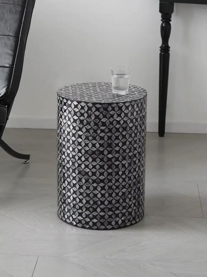 Table d'appoint créative en coquillage nordique, Style médiéval, pour salon, canapé, coin rond, haut
