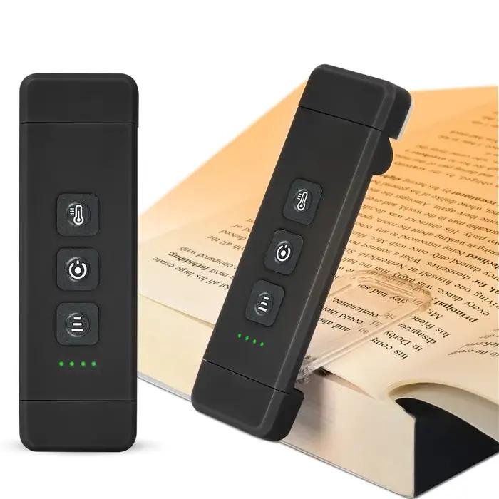 Lampe de lecture LED aste USB avec minuterie, marque-page à clipser, mini lampe de lecture, lampe de