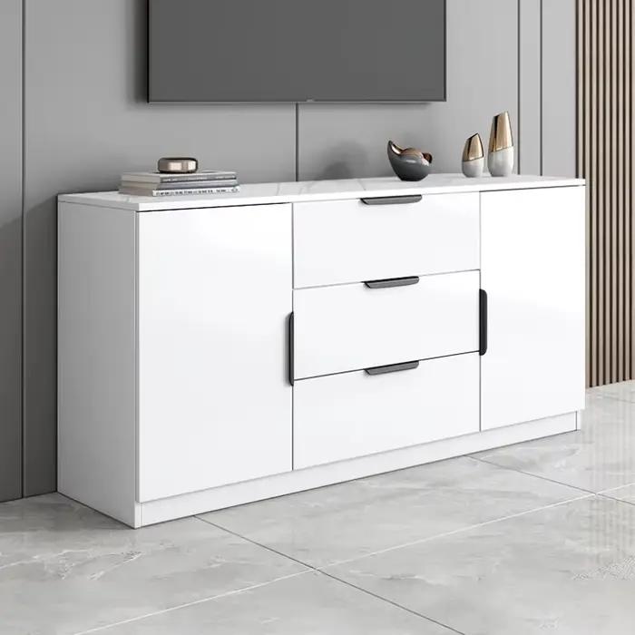 Meubles de salon de qualité supérieure : Armoires de rangement créatives crème, vitrine moderne, meu