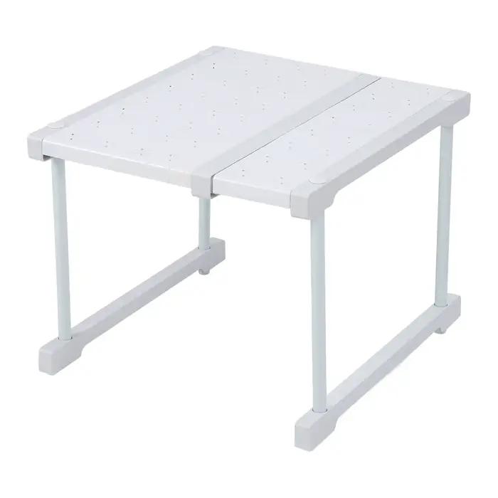 Étagère d'armoire en acier au carbone ABS PP, séparateur d'espace empilable, étagère de rangement de