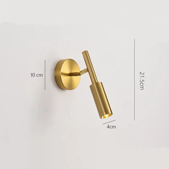 Lampes murales de luxe modernes en or pour chambre à coucher, corps en métal, applique de lecture po