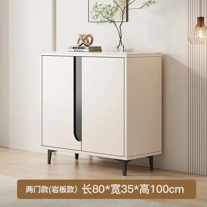 Commode nordique minimaliste, meuble de rangement caché, esthétique, pour salon, crème, styliste, me
