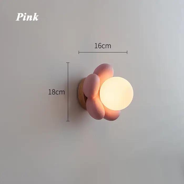 Chambre d'enfant mur LED lampe moderne résine corps fleur Style chambre salon restaurant décor éclai