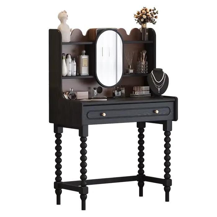 Grande coiffeuse de luxe au Design populaire moderne avec miroir et tiroirs, Table de maquillage pro