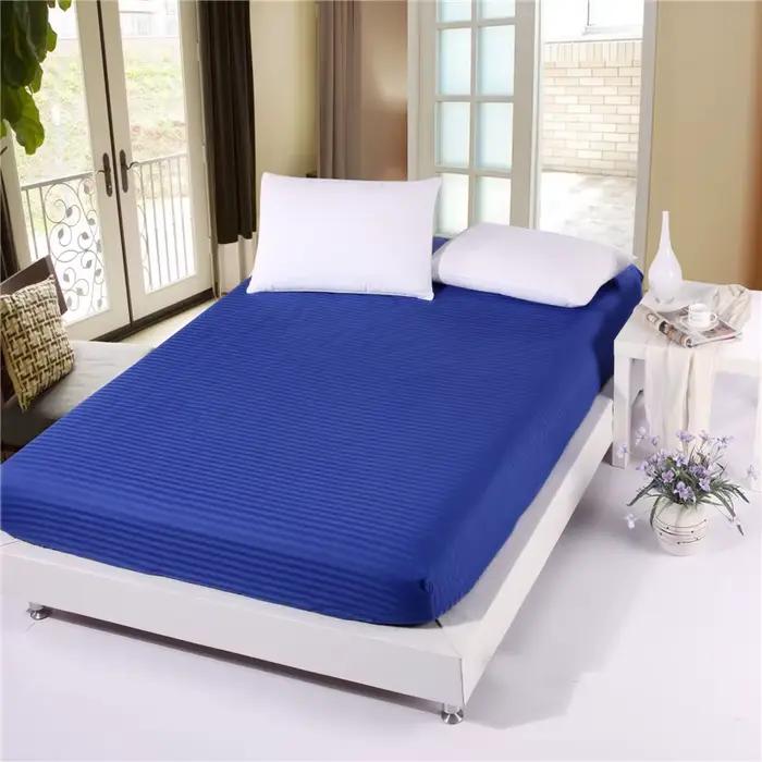Drap de lit avec cryptage quatre coins, bande en Satin 100% coton, avec bande élastique de 160x200cm