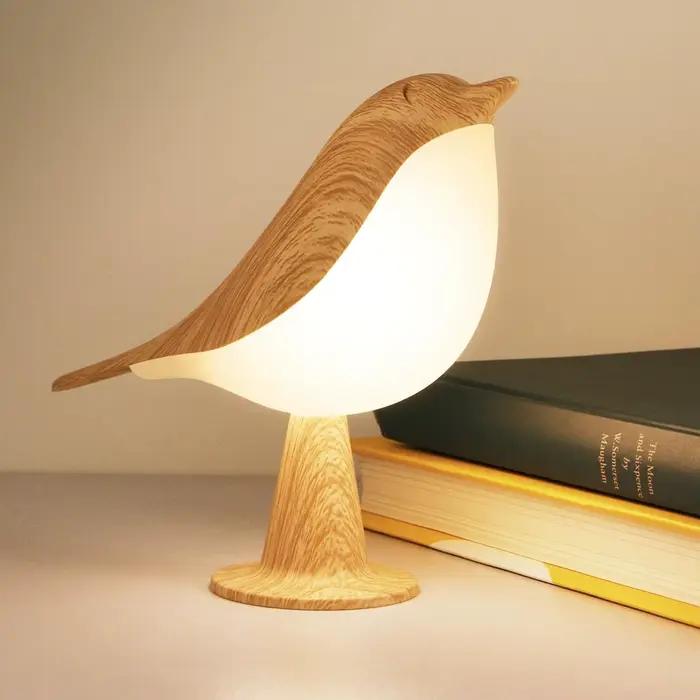 Lampe LED pour oiseaux à commande tactile, Art déco, 3 niveaux réglables, USB sans fil avec batterie