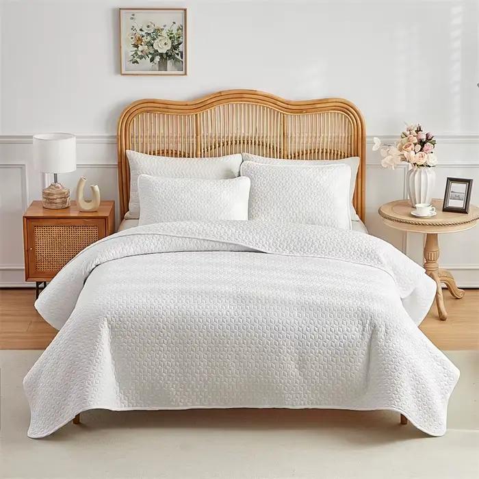 Couettes pour lit queen, couvre-lit beige, lit doux, couvre-lit léger d'été, ensemble de couette 3 p