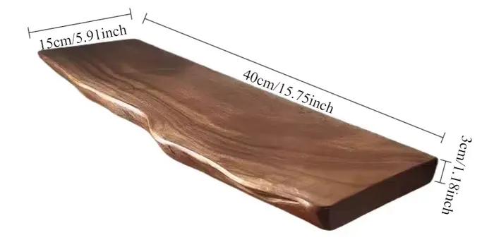 Étagère flottante en bois massif - Planche murale de présentation et de rangement pour salon/bureau,