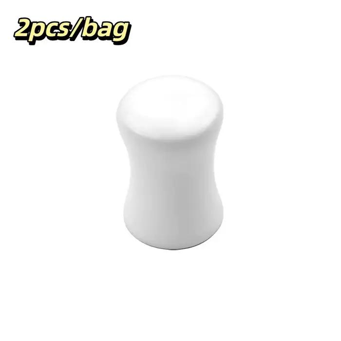 Poignées de meuble en céramique blanche, 2 pièces/sac, design simple, forme ronde, boutons de meuble