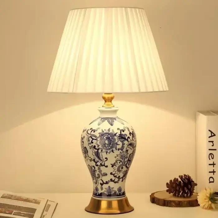 Lampe de Table en céramique chambre lampe de Table de chevet créative et confortable haut de gamme a