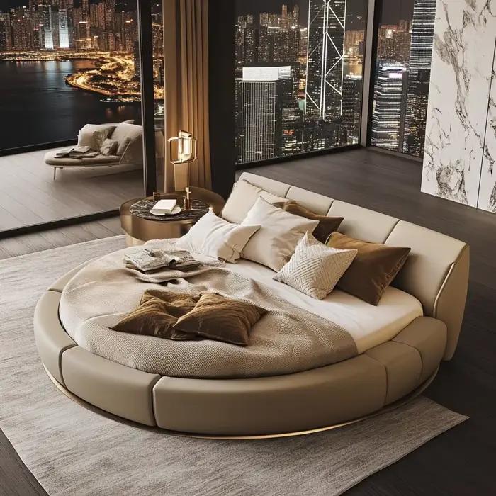 Lit Double King Size Chic, caractéristiques pratiques et esthétiques modernes, créateur de vie urbai