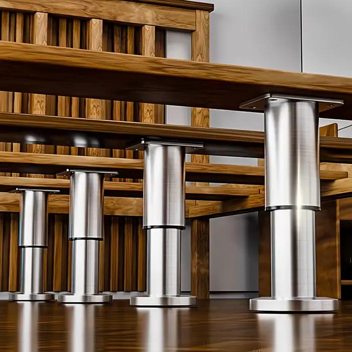 Pieds de meubles réglables robustes – Réglage de la hauteur sans outil (4,72" à 16,5" /12-42 cm), co