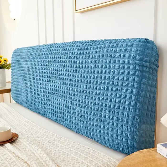 Housse de tête de lit minimaliste tout compris, élastique, en tissu à bulles, anti-poussière, douce 