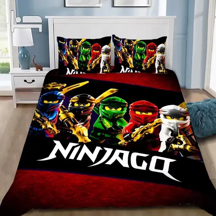 Housse de couette jeu de dessin animé taie d'oreiller ensemble de literie garçon fille chambre décor