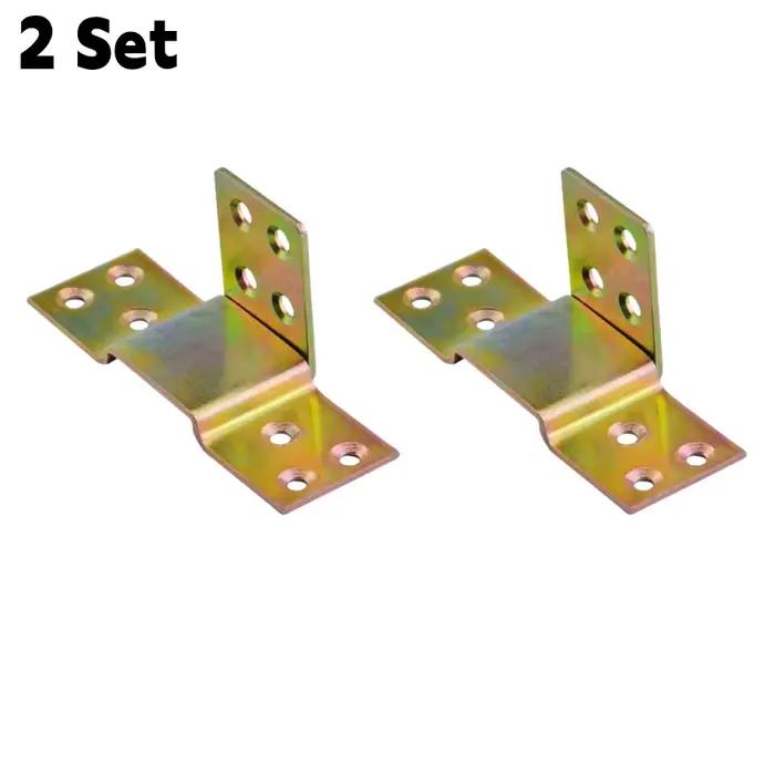 Kit de quincaillerie pour cadre de lit en bois massif robuste, supports de Rail de lit en métal, sup