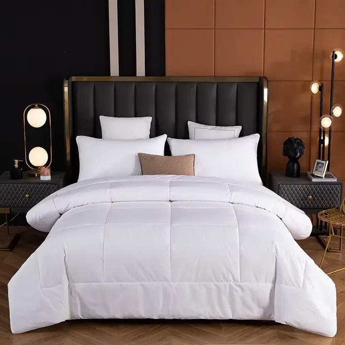 Juste de Couette Blanche en 100% Coton pour Lit d'Été, Hôtel, Queen et King, Chambres Climatisées, G